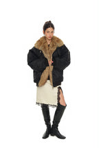FAUX FUR BOMBER JACKET (Black)