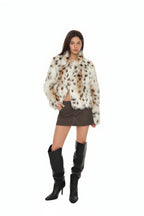 FAUX FUR CROPPED JACKET (LEOPARD)