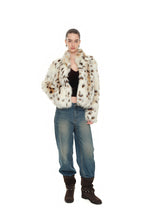 FAUX FUR CROPPED JACKET (LEOPARD)