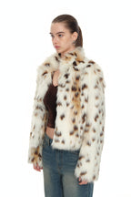 FAUX FUR CROPPED JACKET (LEOPARD)