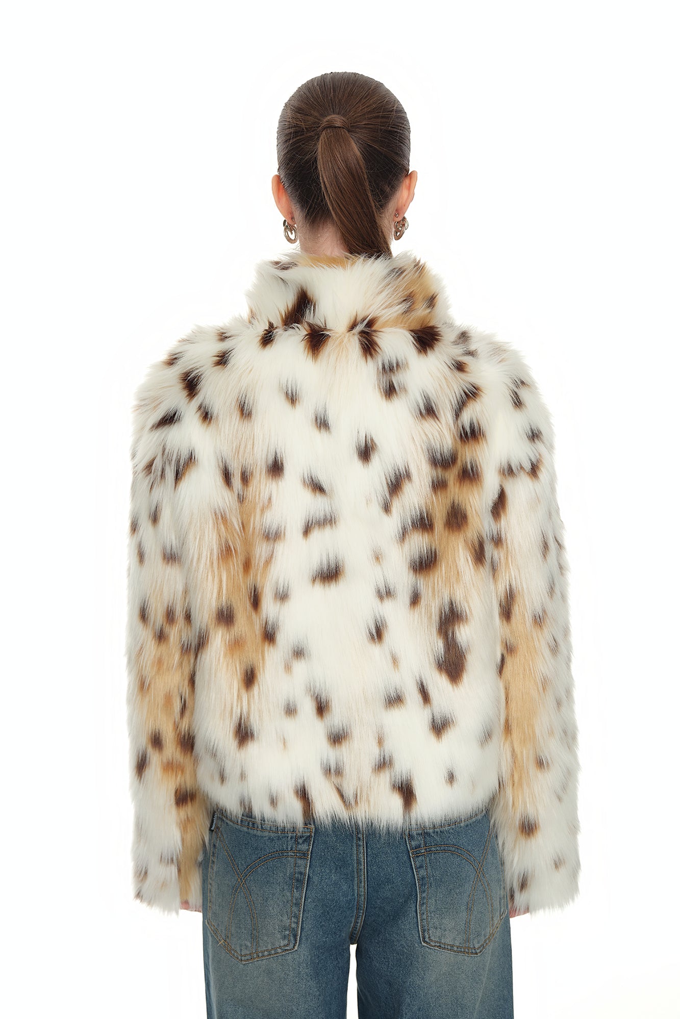 FAUX FUR CROPPED JACKET (LEOPARD)