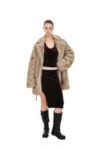 FAUX FUR HALF COAT (BEIGE)