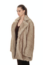 FAUX FUR HALF COAT (BEIGE)