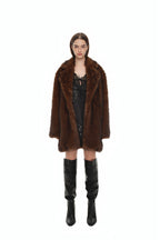 FAUX FUR HALF COAT (BROWN)