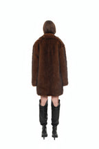 FAUX FUR HALF COAT (BROWN)