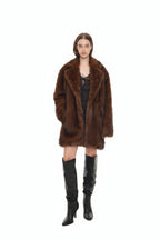 FAUX FUR HALF COAT (BROWN)