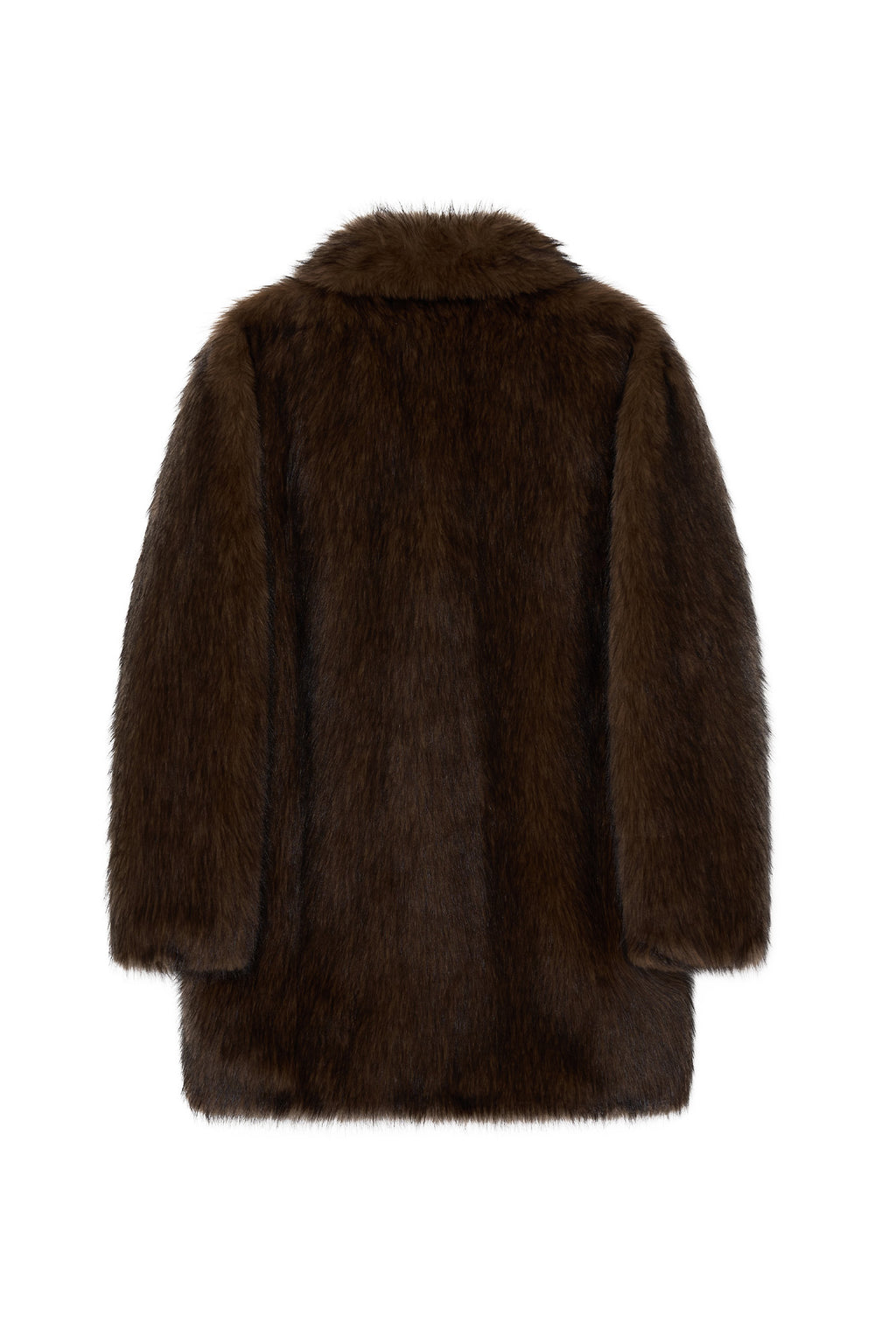 FAUX FUR HALF COAT (BROWN)