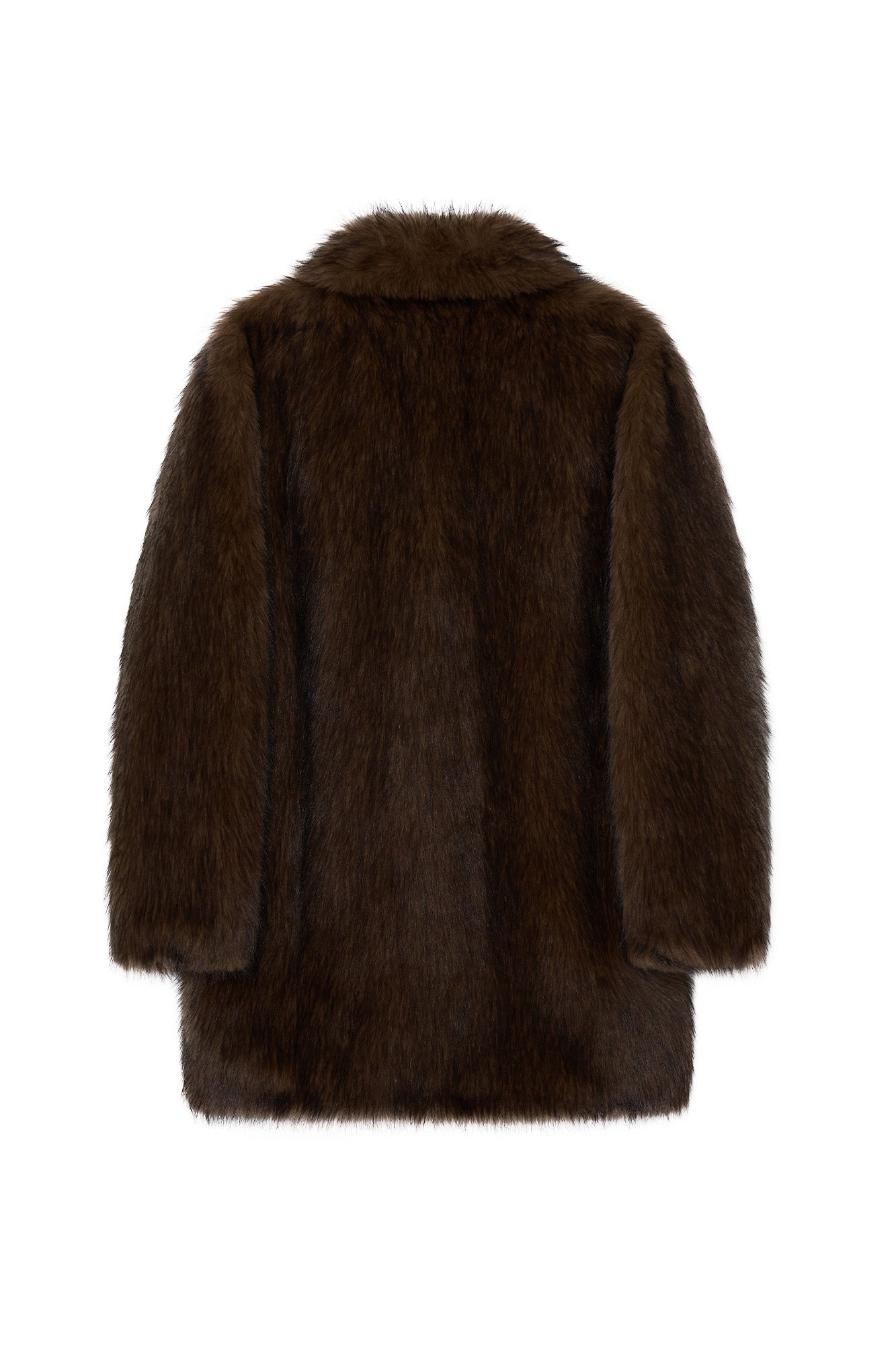 FAUX FUR HALF COAT (BROWN)