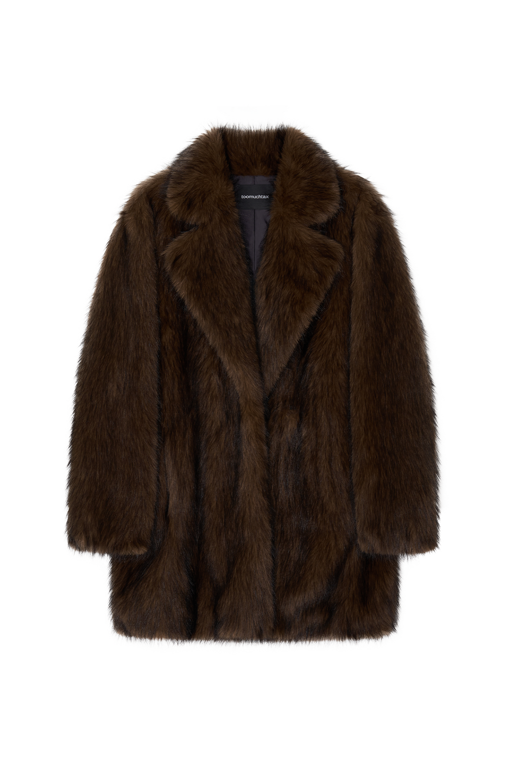 FAUX FUR HALF COAT (BROWN)