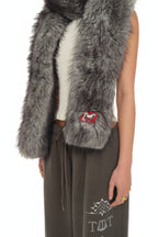 FAUX FUR SCARF (GREY)