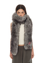 FAUX FUR SCARF (GREY)