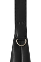 FAUX LEATHER BUCKLE HOBO BAG (BLACK)