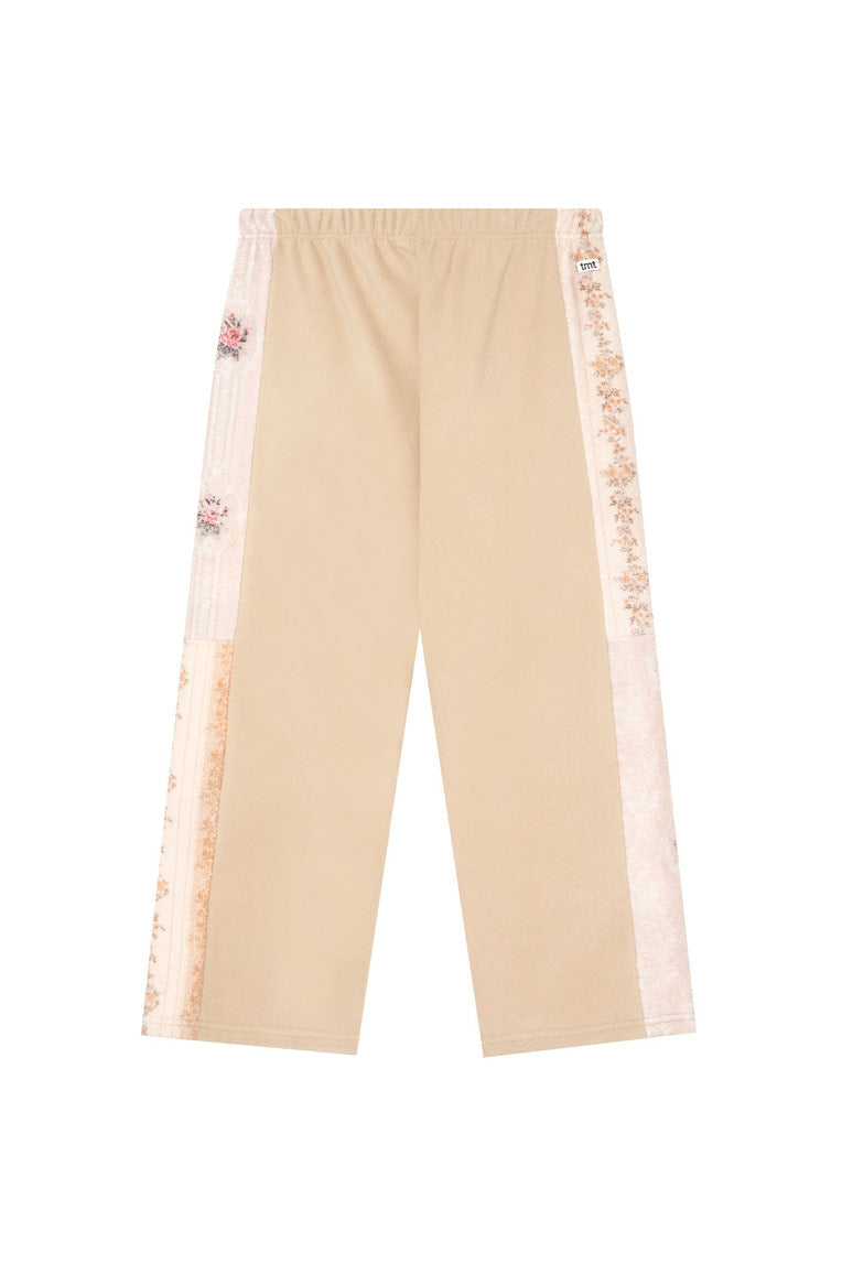 FLEECE PANEL SWEATPANTS (BEIGE)