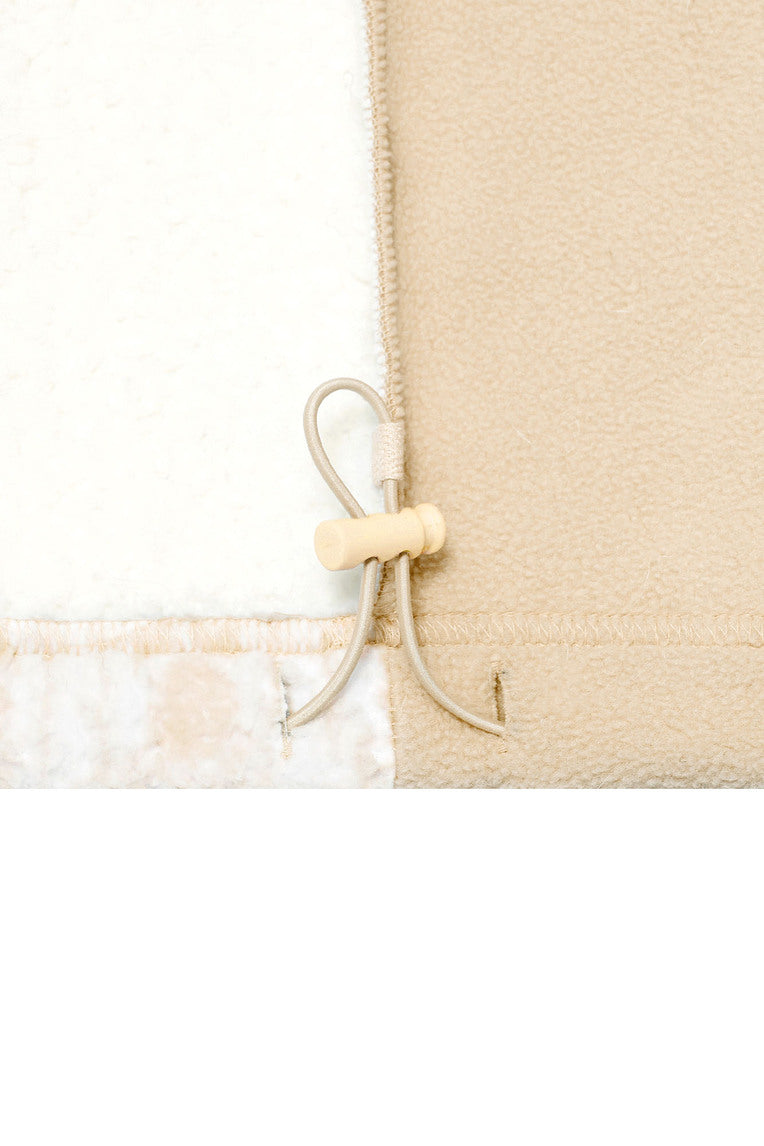 FLEECE PANEL SWEATPANTS (BEIGE)