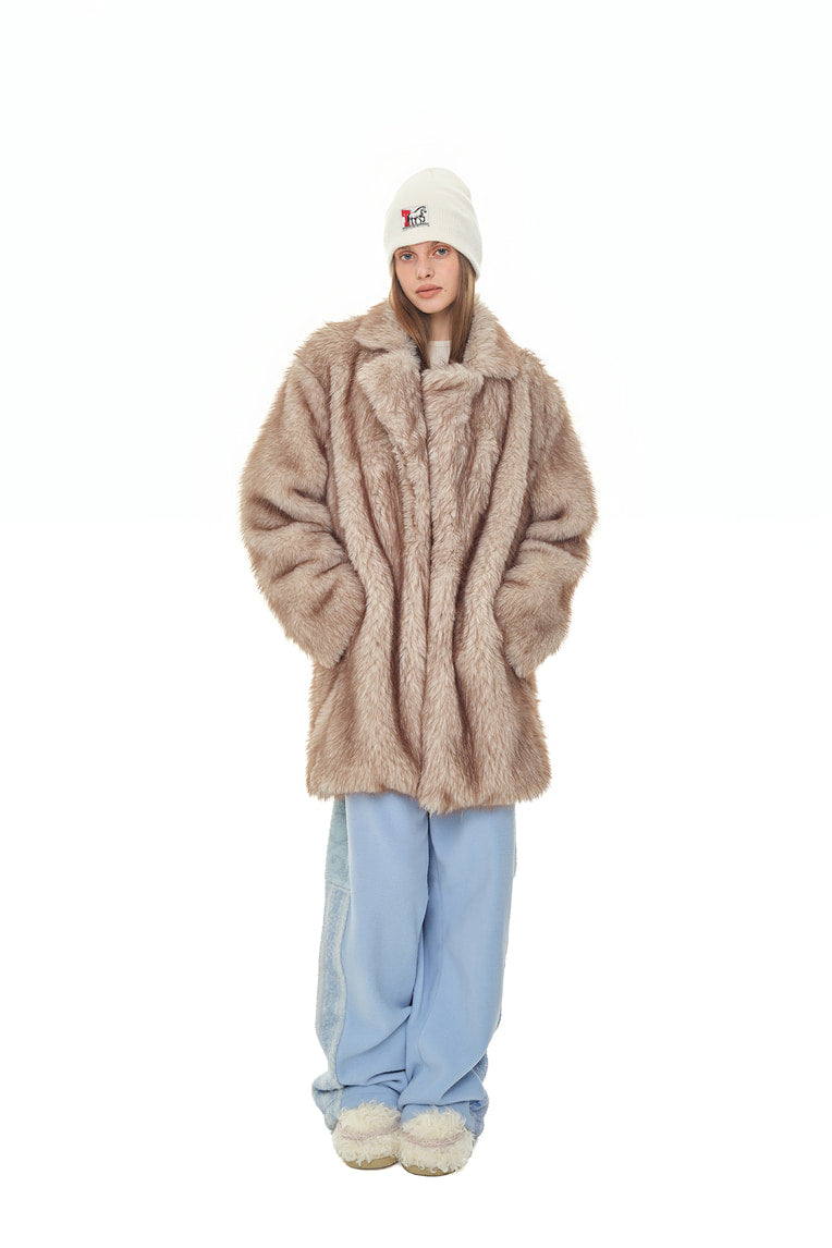 FLEECE PANEL SWEATPANTS (BLUE)