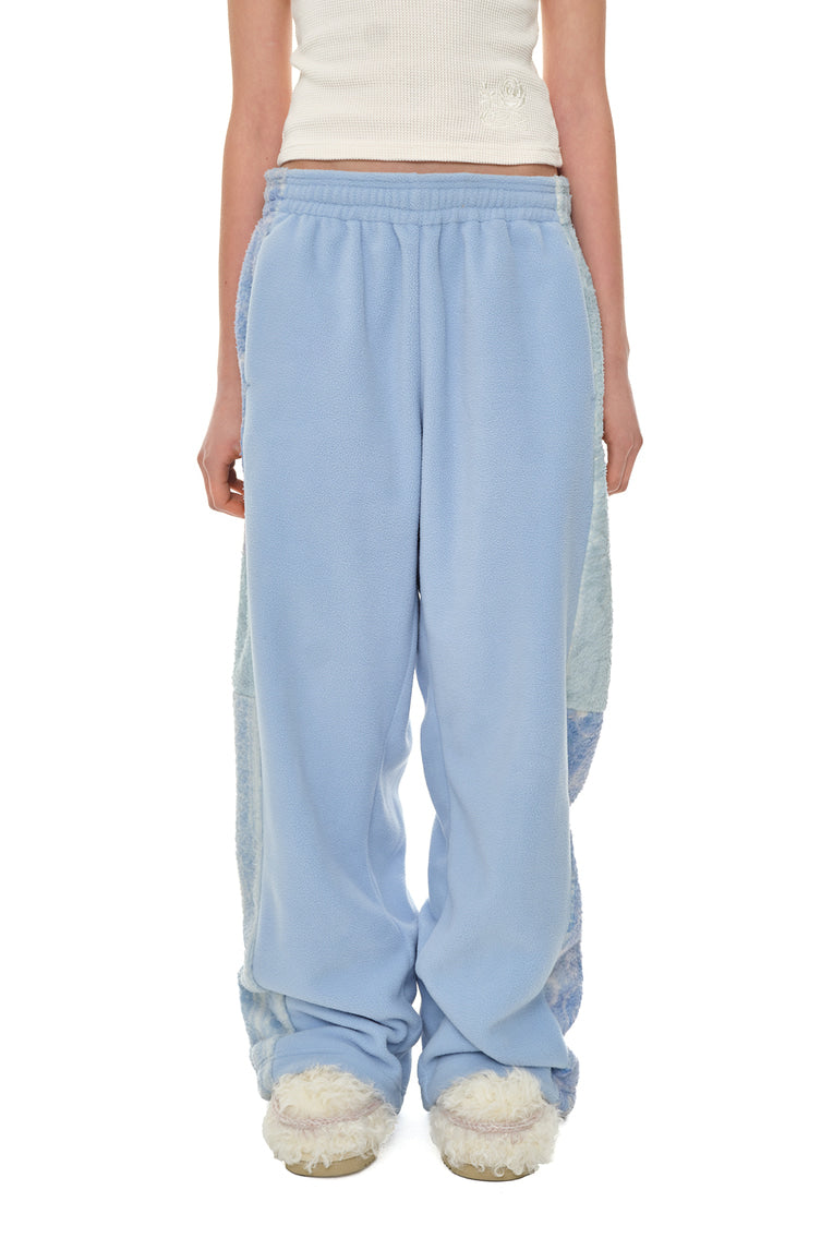 FLEECE PANEL SWEATPANTS (BLUE)