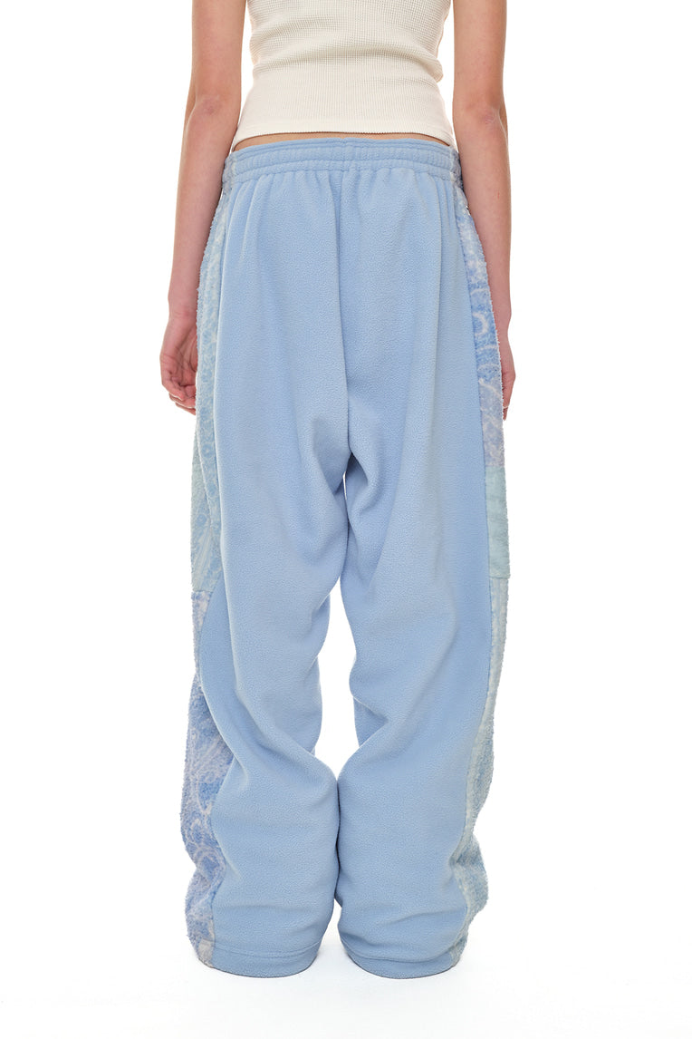 FLEECE PANEL SWEATPANTS (BLUE)
