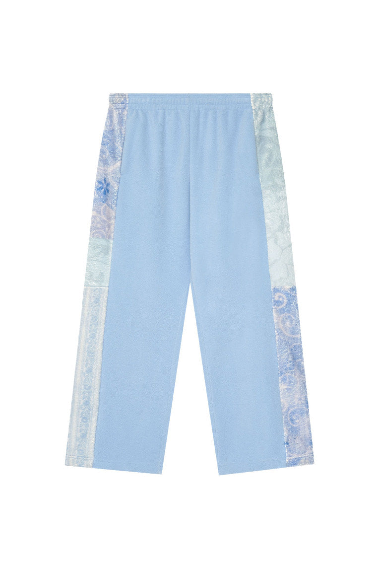 FLEECE PANEL SWEATPANTS (BLUE)