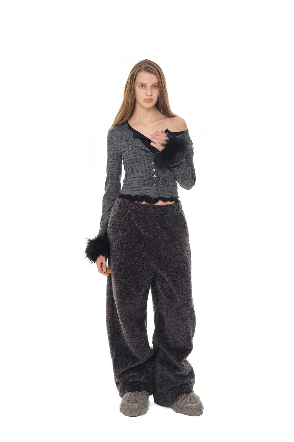 FLEECE SWEATPANTS (CHARCOAL)