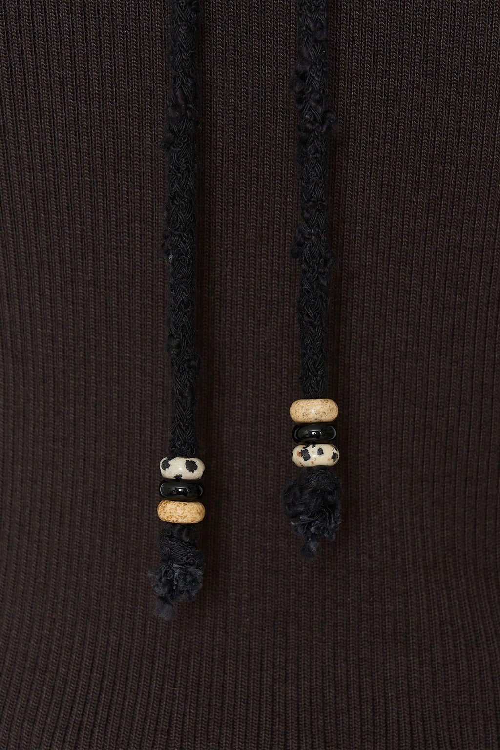 VELOUR HALTER TANK TOP (DARK BROWN)