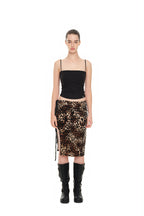 VELOUR MIDI SKIRT (LEOPARD)