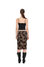 VELOUR MIDI SKIRT (LEOPARD)