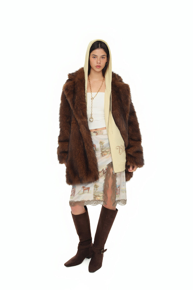 VINTAGE RANCH LACE MIDI SKIRT