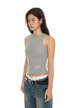 WAFFLE TANK TOP (GREY)