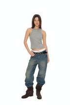 WAFFLE TANK TOP (GREY)