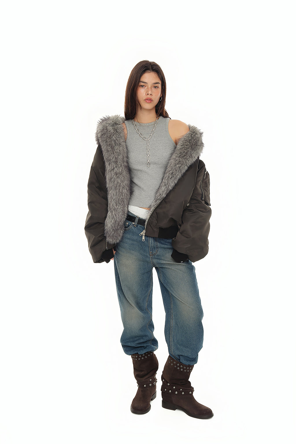 WAFFLE TANK TOP (GREY)