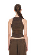 WAFFLE TANK TOP (WASHED BROWN)