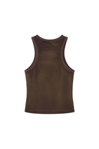 WAFFLE TANK TOP (WASHED BROWN)