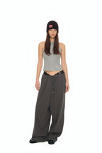 WESTERN BEAD WAFFLE PANTS (CHARCOAL)