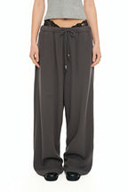WESTERN BEAD WAFFLE PANTS (CHARCOAL)