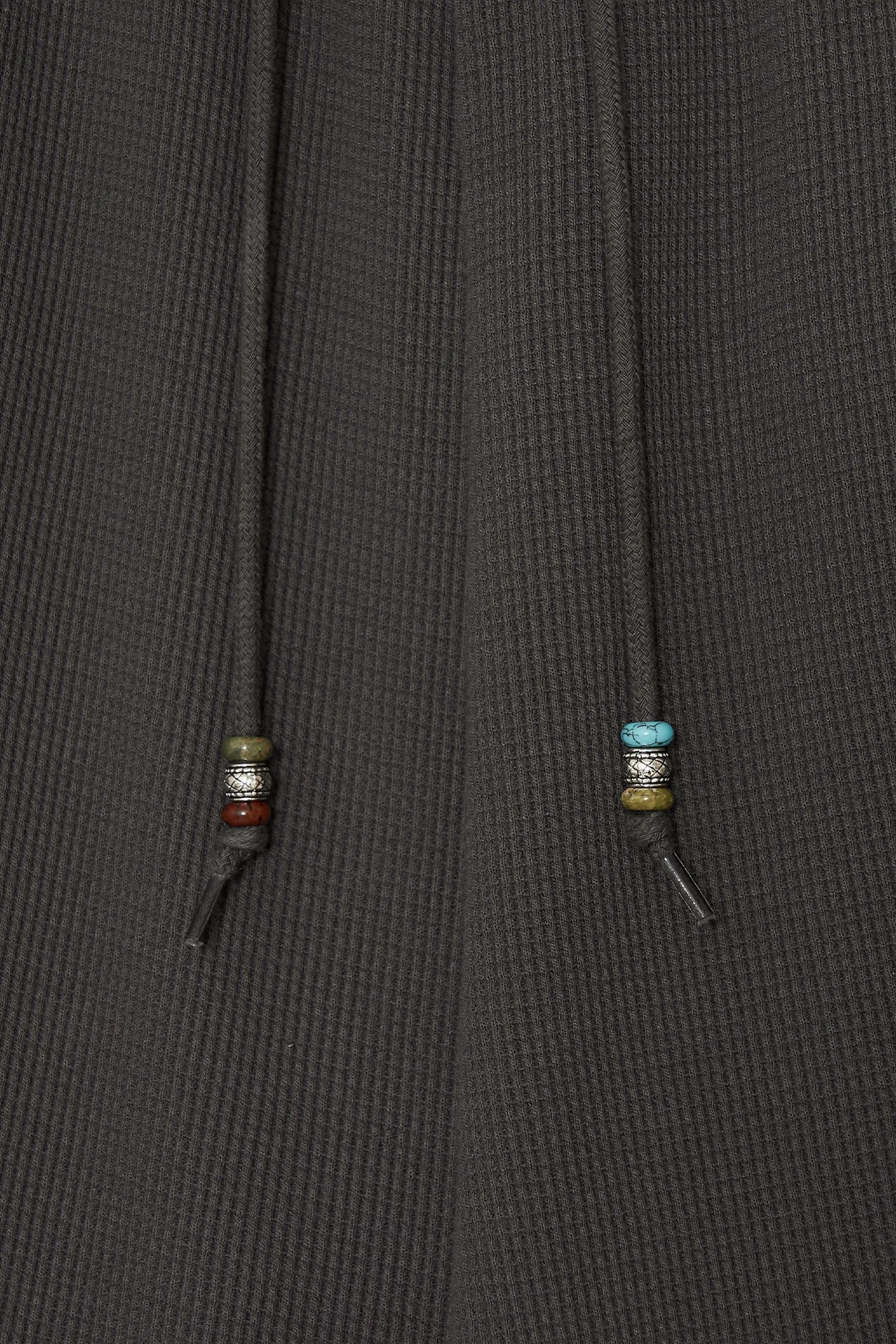 WESTERN BEAD WAFFLE PANTS (CHARCOAL)