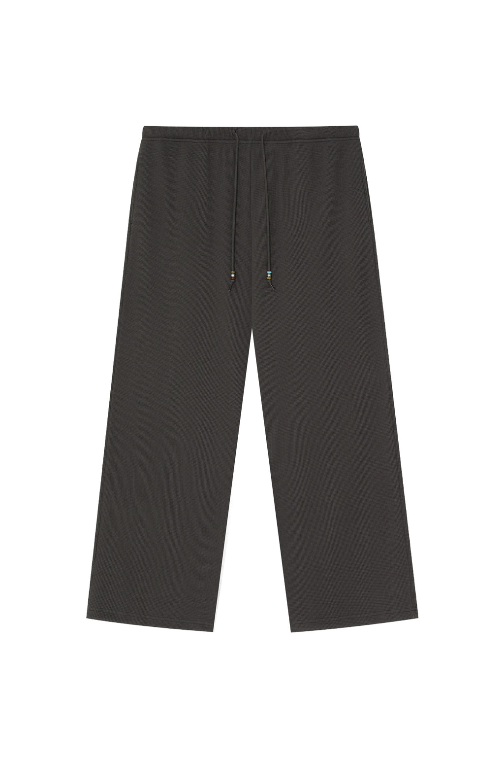 WESTERN BEAD WAFFLE PANTS (CHARCOAL)
