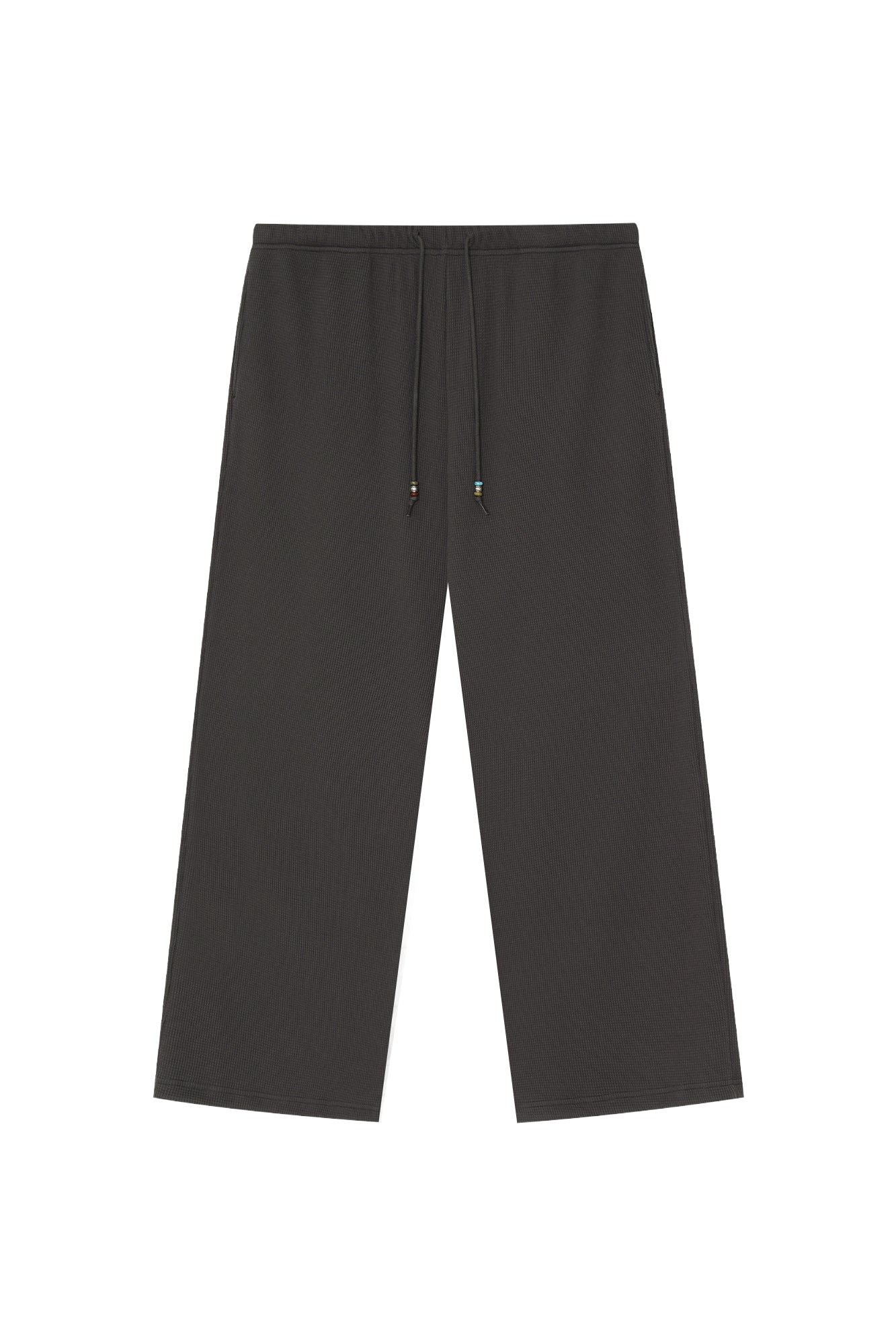WESTERN BEAD WAFFLE PANTS (CHARCOAL)