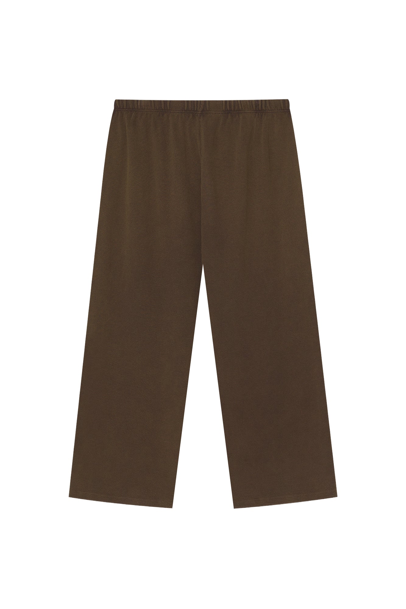 WESTERN BEAD WAFFLE PANTS (WASHED BROWN)