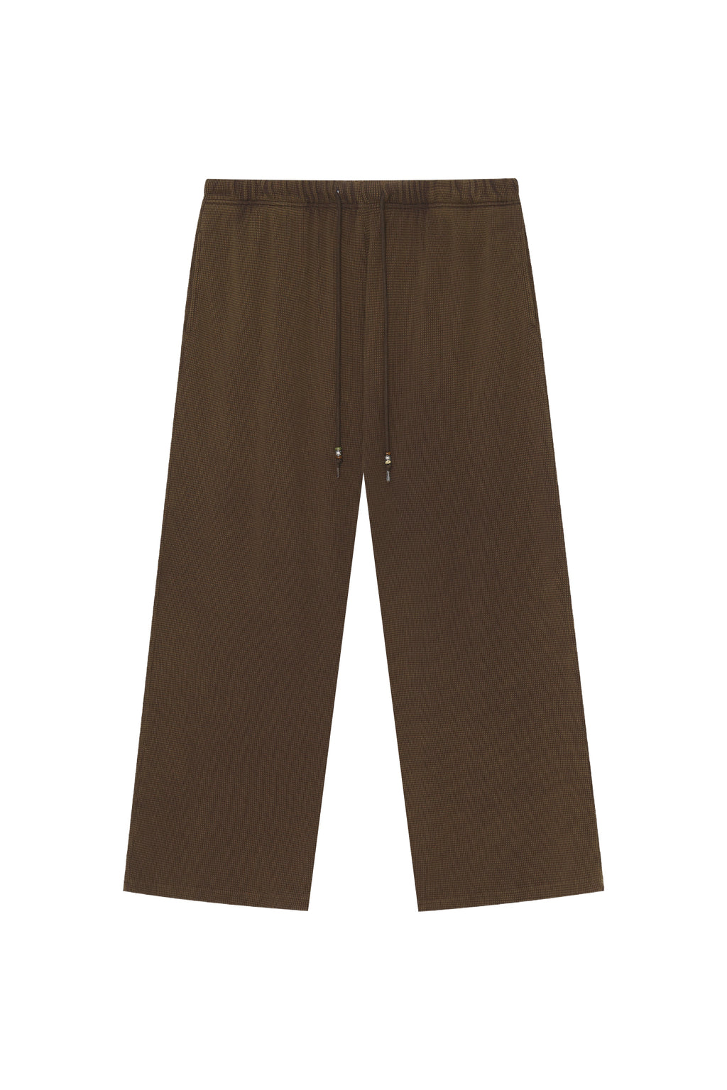 WESTERN BEAD WAFFLE PANTS (WASHED BROWN)