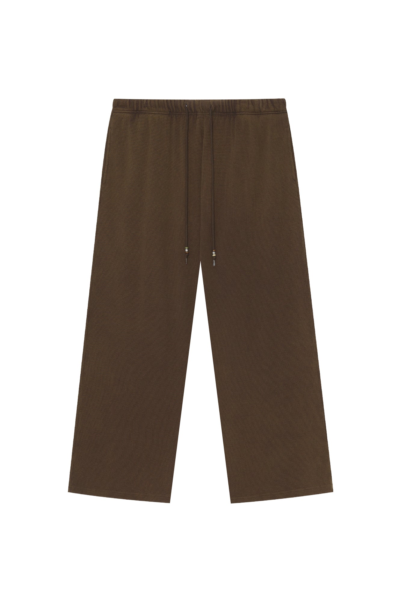 WESTERN BEAD WAFFLE PANTS (WASHED BROWN)