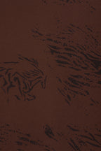 ZEBRA JERSEY MAXI DRESS (BROWN)