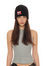 COWGIRL LABEL BEANIE (BLACK)